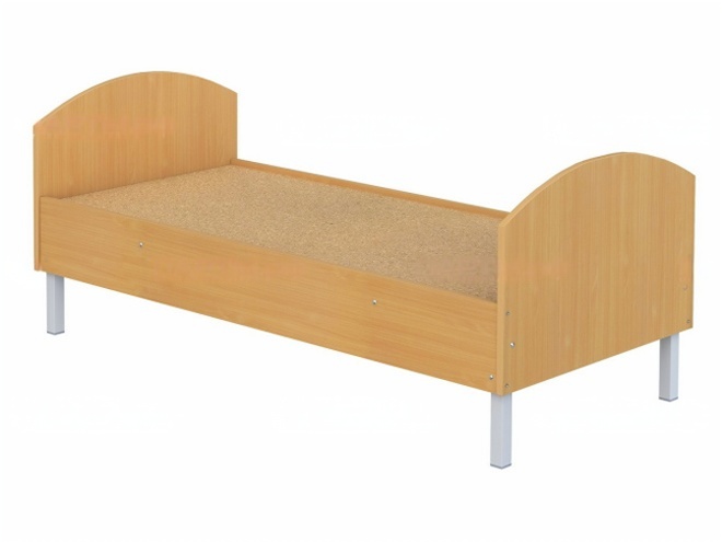 Кроватка для детского сада на металлических ножках 1-спальная бук бавария