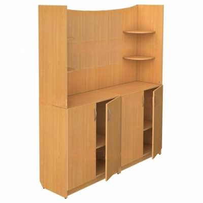 Шкаф 2-секционный информационный для класса 1965 мм