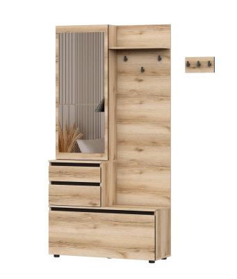 МС "Берген" Вешалка с зеркалом серия 3