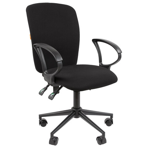 Кресло офисное Chairman CH 9801, пятилучие металл, ткань, черное