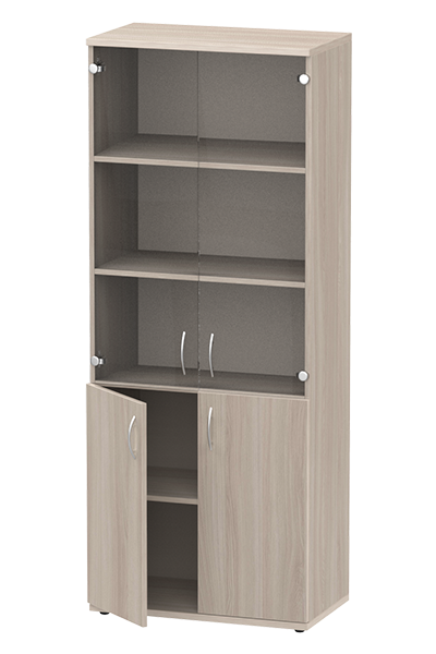 Шкаф-витрина на 5 отделений ясень