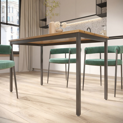 Стол УНИВЕРСАЛ 4 на  металлокаркасе 715х1200х600мм, черный