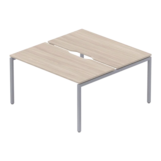 Бенч-система на 2 рабочих места, (140x145 см) ясень