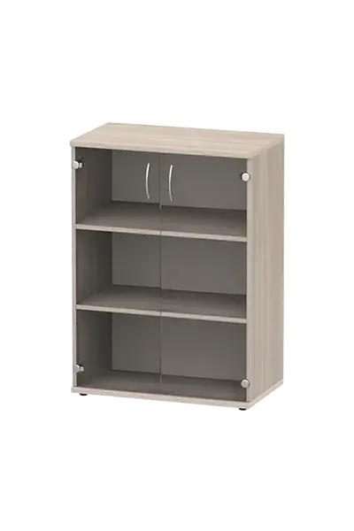 Шкаф-витрина на 3 отделения ясень