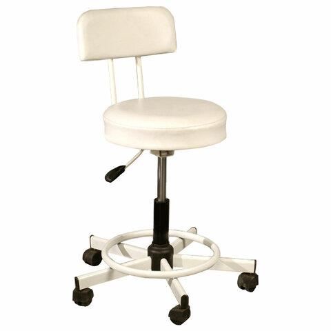 Стул кресло оператора РС12, без подлокотников, кожзам, белое