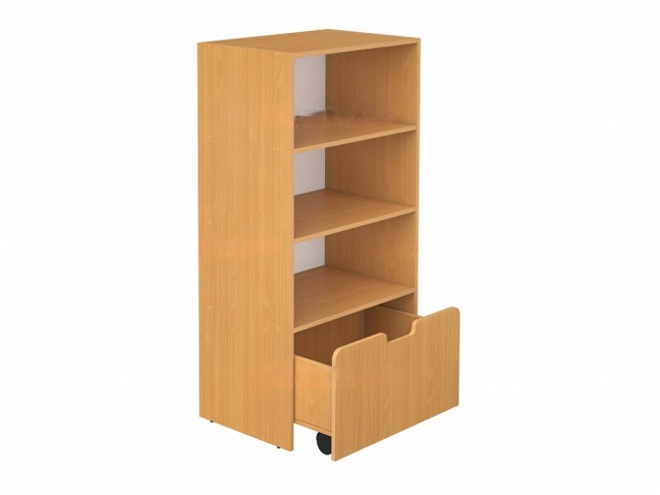 Стеллаж для игрушек и игровых материалов 4-ярусный открытый