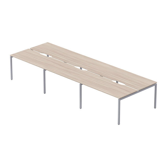 Бенч-система на 6 рабочих мест, (420x145 см) ясень