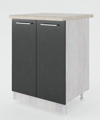 Тумба разделочная 600*600 с полкой МДФ глянец