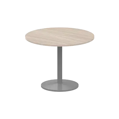 Стол круглый на опоре, Ф 100 см ясень