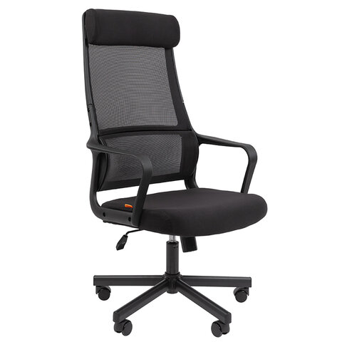 Кресло офисное Chairman CH 590, сетка/ткань, черное
