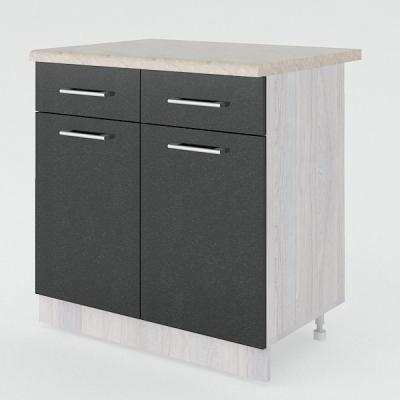 Тумба разделочная 800*600 с полкой и ящиком МДФ глянец