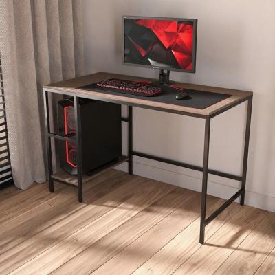 Стол УНИВЕРСАЛ 2  на металлокаркасе с  приставной тумбой 750х1200х600мм черный