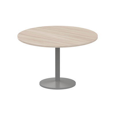 Стол круглый на опоре, Ф120 см ясень