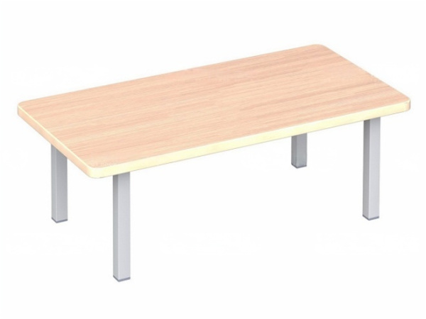 Скамейка для детского сада в раздевалку на металлокаркасе 2-местная дуб молочный 