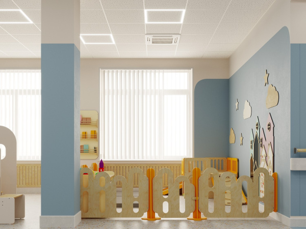 Игровой уголок в медицинском учреждении 24 м²