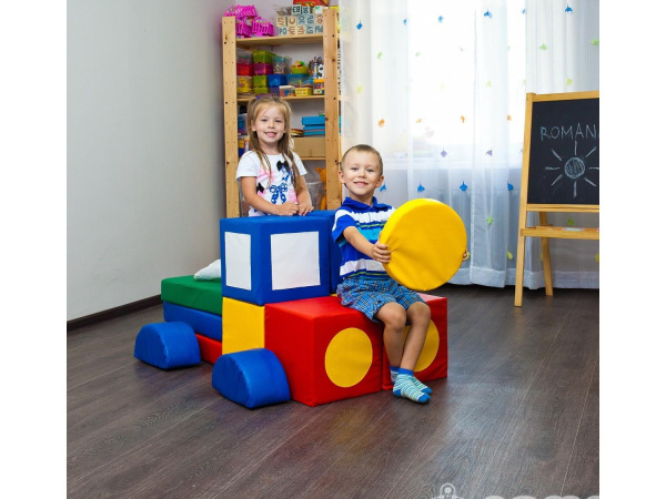 Мягкий игровой комплекс «Пикап» синий