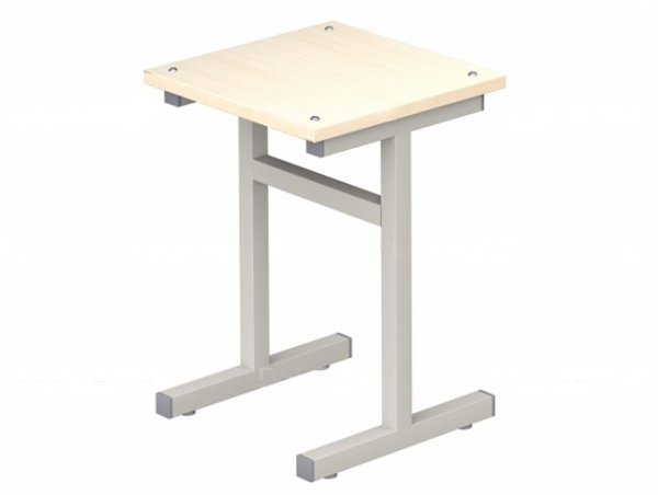 Табурет для школьной столовой 4 г/р квадратная труба дуб молочный