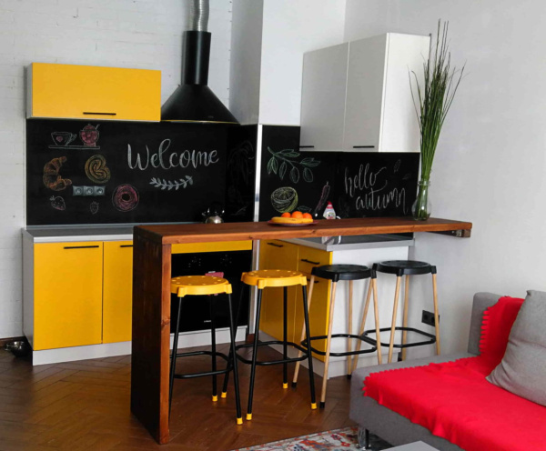 Стул барный SHT-S48 пластиковый