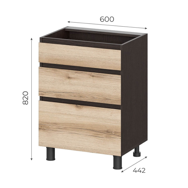 Стол с ящиками  6с3 600 мм