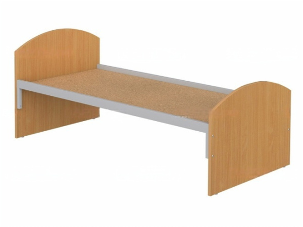 Кроватка для детского сада с металлическими царгами 1-спальная бук бавария