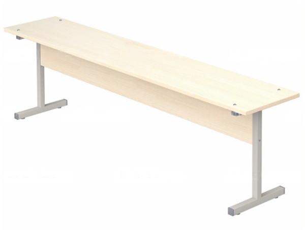 Скамья для столовой 3-местная школьная 4 г/р квадратная труба дуб молочный