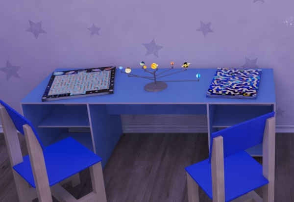 Дидактический стол "Космос" (синий)