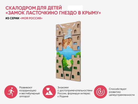 Скалодром для детей «Замок Ласточкино Гнездо в Крыму» из серии «Моя Россия»