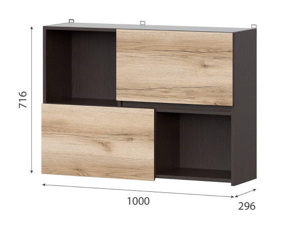 Шкаф барный с нишами 10в2 сборка не универсальная 1000 мм