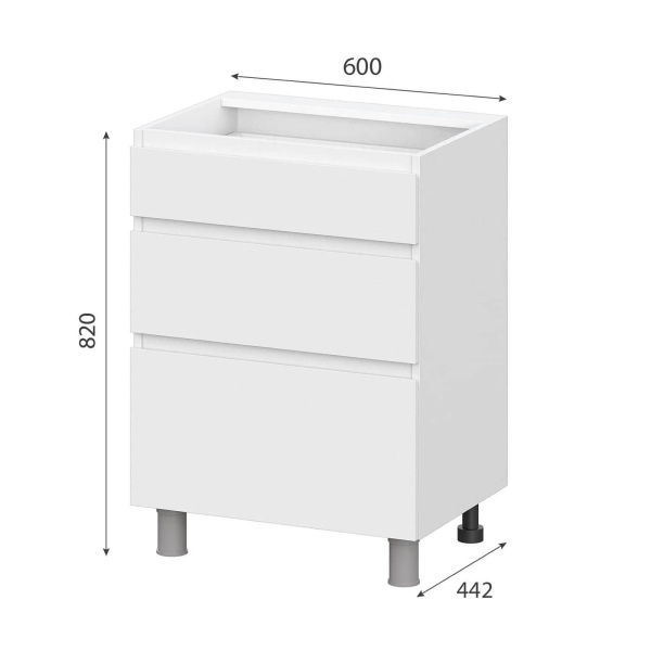 КГ "Одри" Стол с ящиками 0,6м 6с3 серия 2
