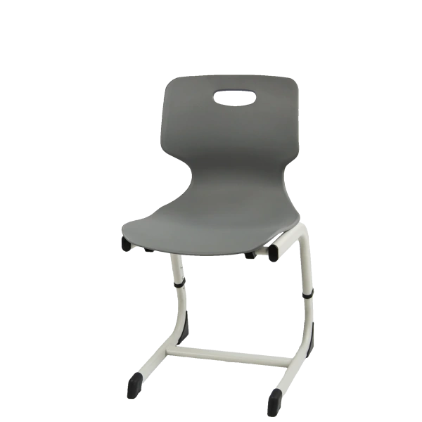 Стул «Омада», L-образный каркас регулируемый гр.3-5, с пласт сид (Серый базальт) заглушка черная
