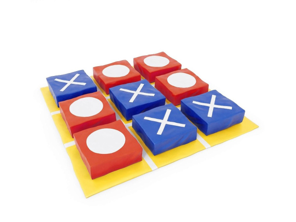 Мягкий развивающий модуль «Крестики-нолики» синий