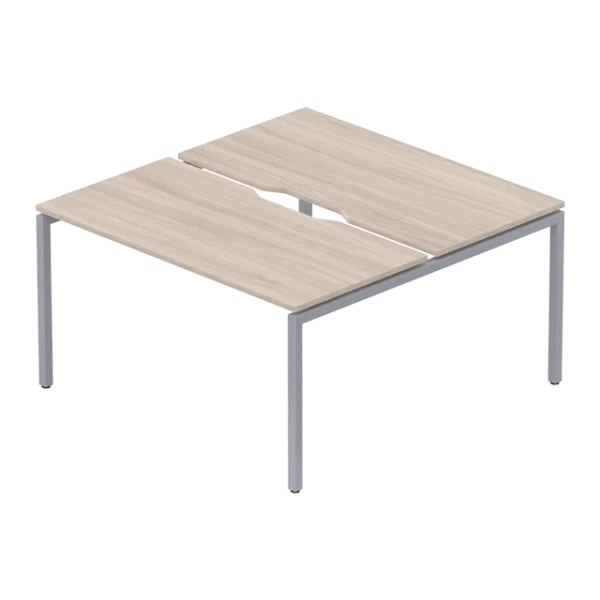 Бенч-система на 2 рабочих места, (140x145 см) ясень