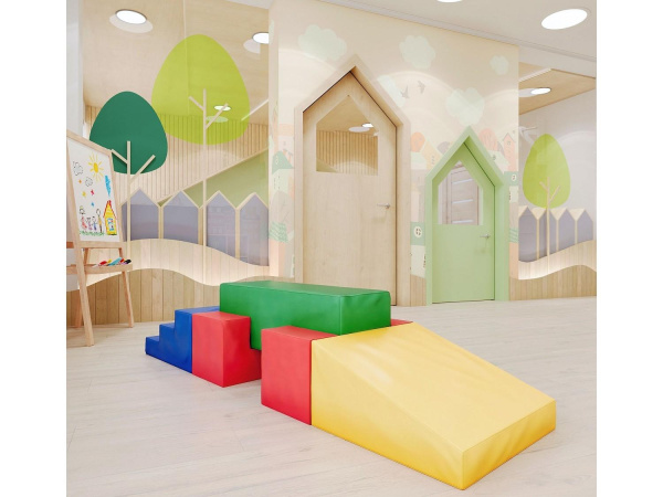 Мягкий спортивный модуль «Мост» синий