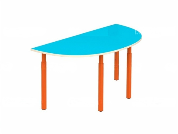 Стол "Полукруглый" игровой  регулируемый 1-3 г/р цветной