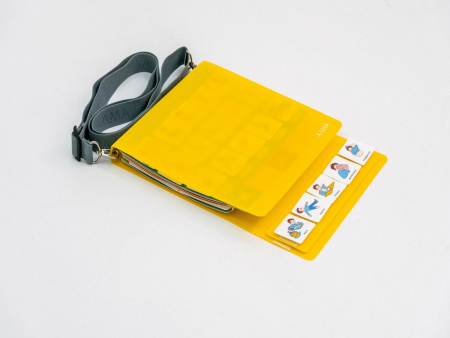 Коммуникативная книга с карточками PECS/ПЭКС (Большая) желтая