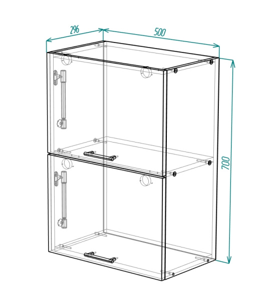 Шкаф навесной на 500 газ.лифт МДФ глянец