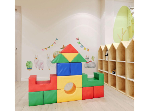 Мягкий конструктор «Строительный набор» синий