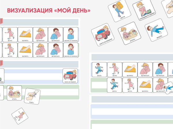 Карточки ПЭКС: визуальное расписание «Мой день»