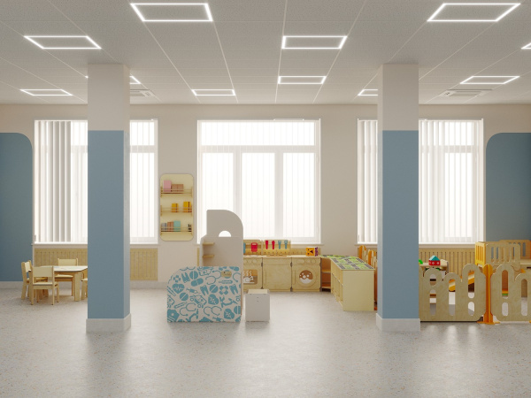 Игровой уголок в медицинском учреждении 32 м²