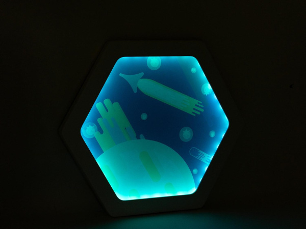 Декоративная тактильная панель с подсветкой - «Космос»