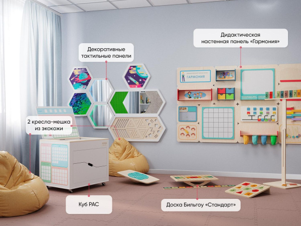 Комплект оборудования для кабинета специалиста по работе с РАС 16 м2