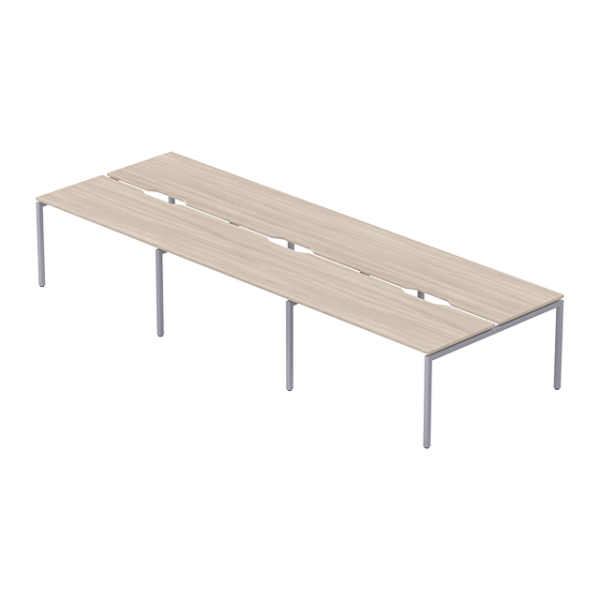 Бенч-система на 6 рабочих мест, (420x145 см) ясень