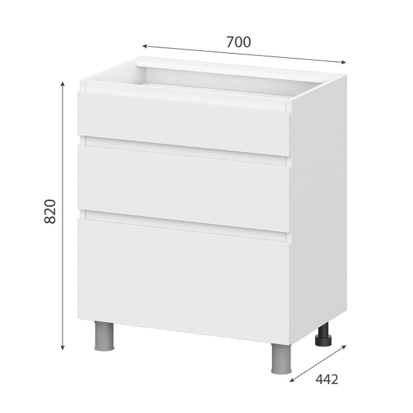КГ "Одри" Стол с ящиками, 0,7м 7с3 серия 2