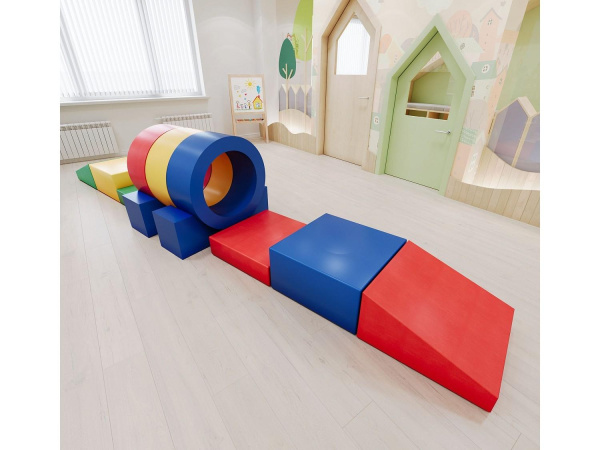 Мягкий спортивный модуль «Червяк» синй