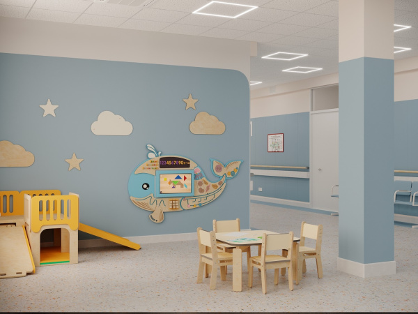 Игровой уголок в медицинском учреждении 12 м²