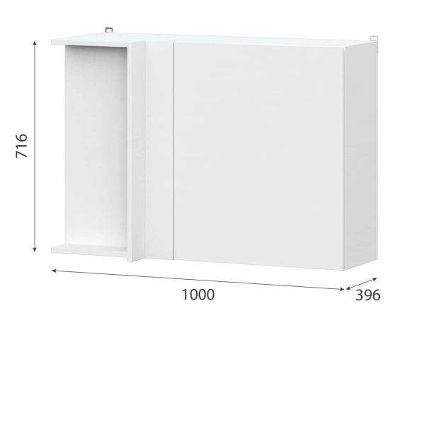 КГ "Одри" Шкаф угловой 1,0м 10ув серия 2