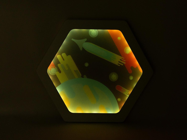 Декоративная тактильная панель с подсветкой - «Космос»