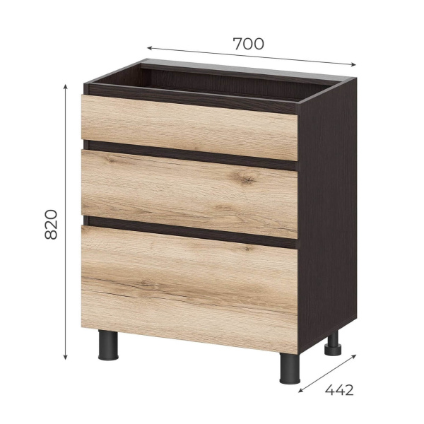 Стол с ящиками  7с3 700 мм