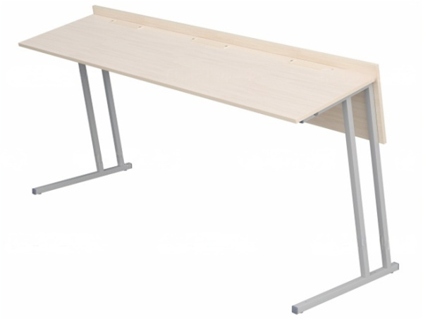 Стол аудиторный трехместный 6 г/р квадратная труба дуб молочный