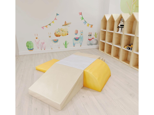 Мягкий спортивный модуль «Подиум» желтый